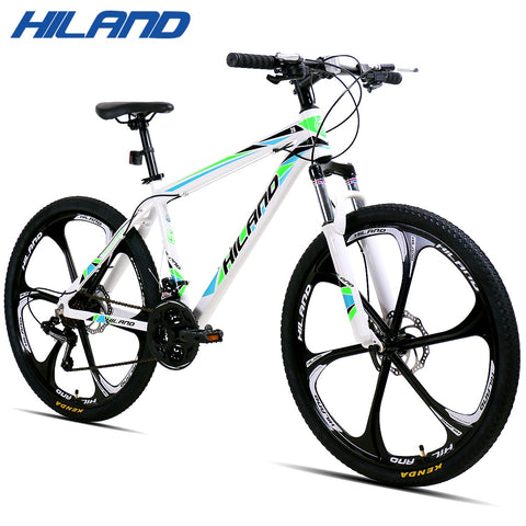 HILAND 26 inch 21 Speed Aluminum Alloy Suspension  Double Disc Brake Mountain Bike