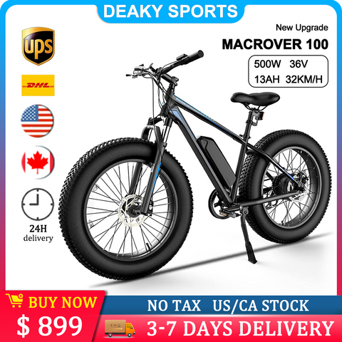 20&quot; Fat Tire  Electric Bike 500W 36V E Bike 7-Speed Mountain Bike Electric Bicycle Faster Charge For Adults